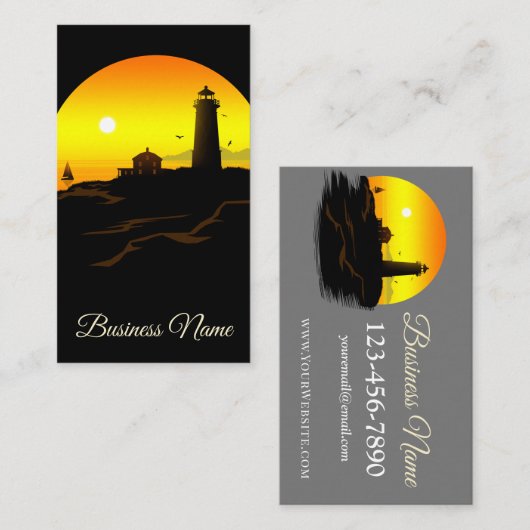 ライトハウス – サンダウン 名刺 (正面/裏面)