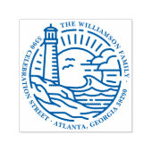 ライトハウス&シーラウンドファミリーネーム差出人住所 セルフインキングスタンプ (デザイン)