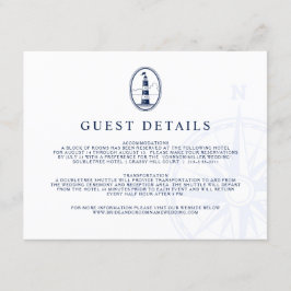 ライトハウス ナウティカル | 結婚式のゲスト エンクロージャーカード