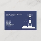 ライトハウス – ネイビーブルービジネスカード 名刺 (正面)
