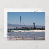 ライトハウス&ボート来ズ・トゥ・ショア葉書 ポストカード (正面/裏面)