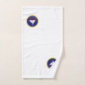 ライトハウス、ヨット&ヘルムオンネイビーブルー&ホワイト バスタオルセット (ハンドタオル)