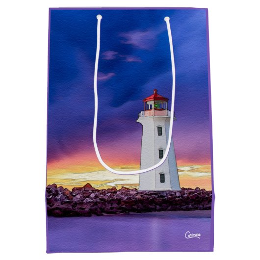 ライトハウス – 中抱き枕 ミディアムペーパーバッグ (裏面)