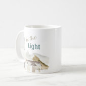 ライトハウス「Be the Light」水彩画やる気を起こさせる コーヒーマグカップ (正面左)