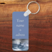 ライトハウスin the storm - Baltic Sea Keychain キーホルダー (裏面)