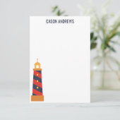 ライトハストライプのウスパーソナライズされたノートカード サンキューカード (スタンド正面)