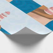 ライトハストライプのウス風景包み紙 ラッピングペーパー