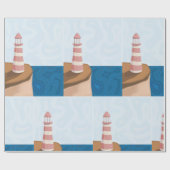 ライトハストライプのウス風景包み紙 ラッピングペーパー (フラット)