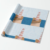 ライトハストライプのウス風景包み紙 ラッピングペーパー (アンロールド)