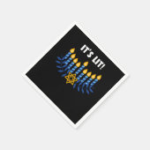 ライトハヌカーのユダヤ人フェスティバルギフト スタンダードカクテルナプキン (角)