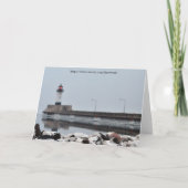 ライトハパーソナライズされたウスハッピーホリデーズグリーティング シーズンカード (裏面)