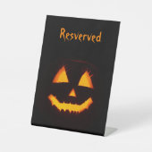 ライトハロウィーンのカボチャのちょうちん予約 台座サイン (正面)