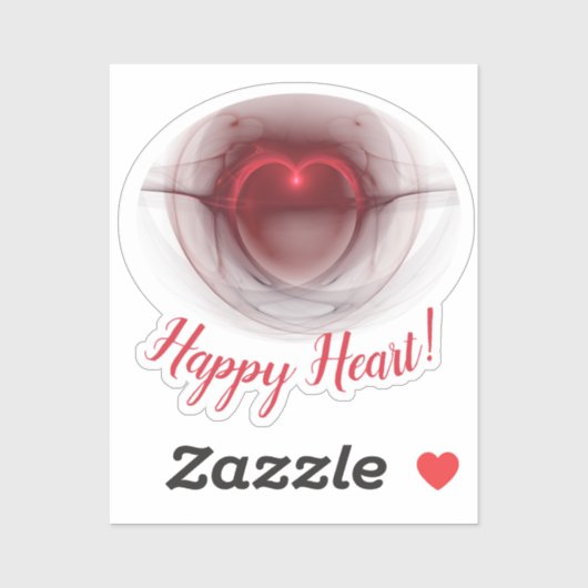 ライトハートフラクタルアートカスタムパーソナライズされた シール (シート)