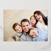 ライトハート(ユダヤ教)メノラーパーソナライズされたハヌカー写真 箔シーズンカード (裏面)