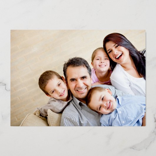 ライトハート（ユダヤ教）メノラーパーソナライズされたハヌカー写真 箔シーズンカード (裏面)