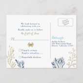 ライトハ航海のウスウェディングRSVP インビテーションポストカード (裏面)