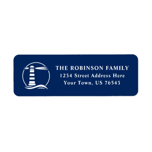 ライトハ航海のウス海波海軍ブルーアドレス ラベル (正面)