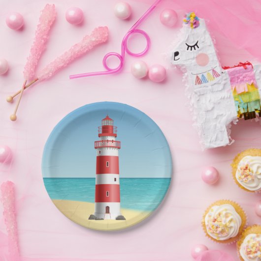 ライトハ航海のウス結婚ビーチ夏海 ペーパープレート (パーティー)