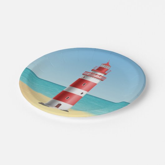 ライトハ航海のウス結婚ビーチ夏海 ペーパープレート (アングル)