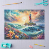 ライトハ赤と白ウスフローラガーデンストーミーシー 薄葉紙 (クラフト)