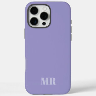ライトバイオレットモノグラム名イニシャル iPhone 16 PRO MAXケース