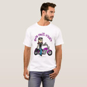 ライトバイクもしくは自転車に乗る人ガール Tシャツ (正面フル)