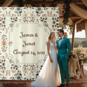 ライトバタークリーム結婚フローラの背景 タペストリー