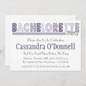 ライトバチェロレッテの招待で示して下さい(灰色) 招待状 (正面/裏面)