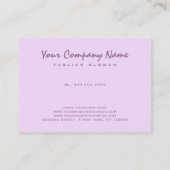 ライトバックグラウンドパープルヴィンテージレースBusi 名刺 (裏面)