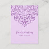 ライトバックグラウンドパープルヴィンテージレースBusi 名刺 (正面)