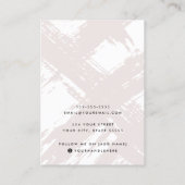 ライトバラグレーのブラシストロークのイヤリングディスプレイカード 名刺 (裏面)