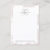 ライトバラグレーのブラシストロークのイヤリングディスプレイカード 名刺 (正面)