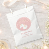 ライトバラピンクホワイトマジカルユニコーンありがとう フェイバーバッグ (クリップ留めされた状態)