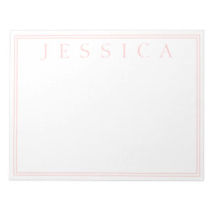 ライトバラピンク  お名前 ノートパッド