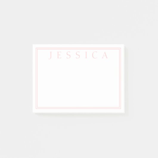 ライトバラピンク |お名前 ポストイット (正面)