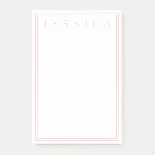 ライトバラピンク |お名前 ポストイット (正面)