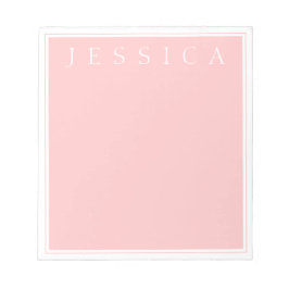 ライトバラピンク |お客様の名前（白） ノートパッド
