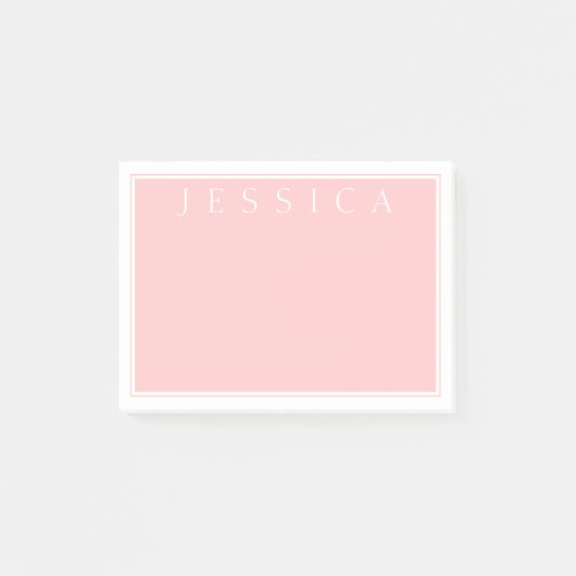 ライトバラピンク |お客様の名前（白） ポストイット (正面)