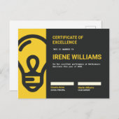 ライトバルブ学術証明書 ポストカード (正面/裏面)