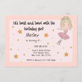 ライトバレリーナパーティの招待状 招待状
