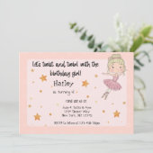 ライトバレリーナパーティー招待状 招待状 (スタンド正面)