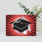 ライトバースト医療用卒業キャップ 招待状 (スタンド正面)