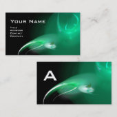 ライトバードモノグラム鮮やかブラックブルー 名刺 (正面/裏面)