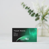 ライトバードモノグラム鮮やかブラックブルー 名刺 (スタンド正面)