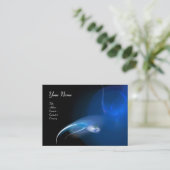 ライトバードモノグラム鮮やかブラックブルー 名刺 (スタンド正面)