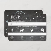 ライトパウダーブルーメイソンジャールシャルボ結婚ード 出欠カード (正面/裏面)