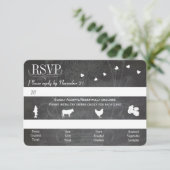 ライトパウダーブルーメイソンジャールシャルボ結婚ード 出欠カード (スタンド正面)