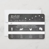 ライトパウダーブルーメイソンジャールシャルボ結婚ード 出欠カード (正面)