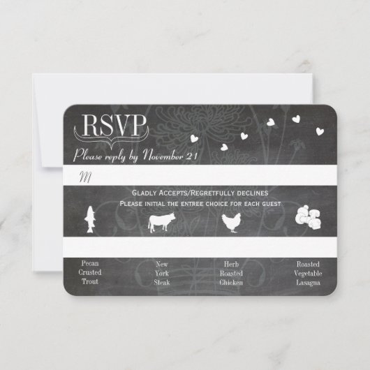 ライトパウダーブルーメイソンジャールシャルボ結婚ード 出欠カード (正面)