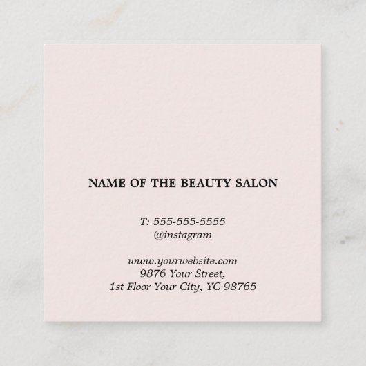 ライトパエレガントステルホワイトはっきりしたサロン 予約カード (裏面)